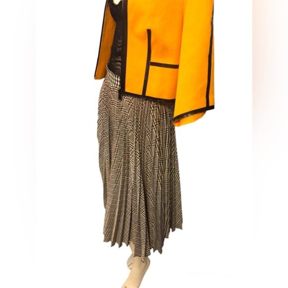 msgm pleated houndstooth long skirt size 40 - Picture 4 of 5